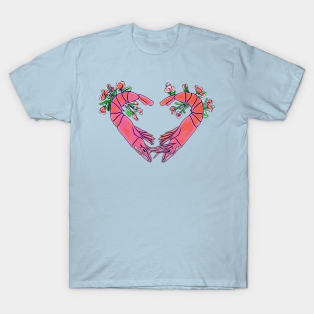 I love Shrimp T-Shirt by Light Girl Design